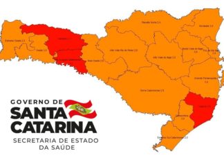 Grande Florianópolis e região de Itajaí saem do risco gravíssimo para Covid-19; outras 12 seguem no vermelho.