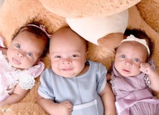 Trigêmeos de Itajaí que perderam a mãe após o parto completam três meses e ganham novo ensaio.