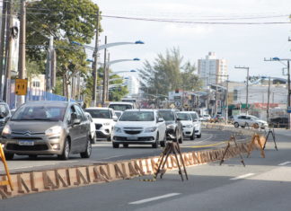 Contorno Sul recebe nova pista no cruzamento com a rua Uruguai