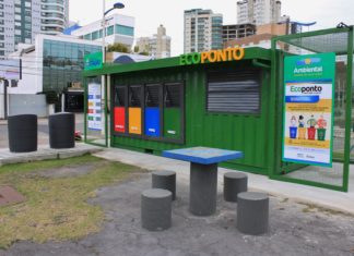 Ecoponto para descarte de recicláveis é inaugurado em Itajaí
