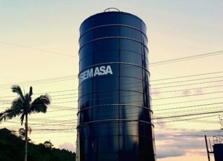 Novo reservatório do bairro Limoeiro tem capacidade para 800 mil litros de água.