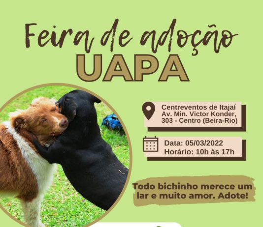 Unidade de Acolhimento Provisório de Animais (UAPA) promove neste sábado (05) feira de adoção de cães e gatos