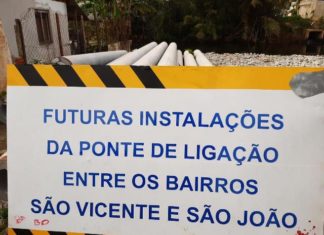 Ponte em construção na Avenida Nilo Bittencourt que vai ligar os dois maiores bairros da cidade: São Vicente e Cordeiros chegou a 80% da obra concluída