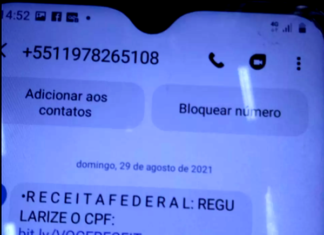 Receita Federal alerta para golpes com pretexto de regularizar CPF