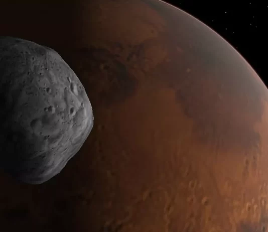 Sonda espacial tira 1ª imagem detalhada da misteriosa lua de Marte.