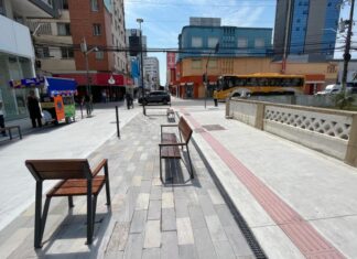 Reurbanização da rua Hercílio Luz chega à etapa final