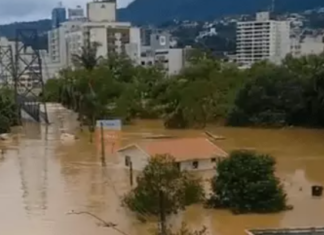 Rio do Sul fica embaixo d’água em nova enchente; imagens impressionam