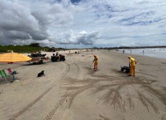 Quase 80 toneladas de lixo são retiradas das praias de Itajaí