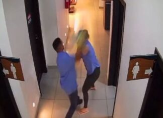 Homem é preso após atacar mulher com faca em posto de combustível em BC; veja o vídeo