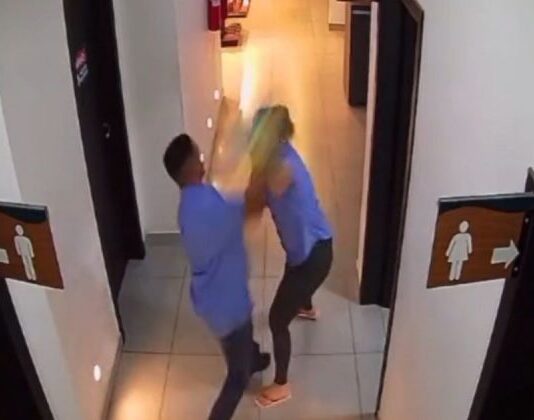 Homem é preso após atacar mulher com faca em posto de combustível em BC; veja o vídeo