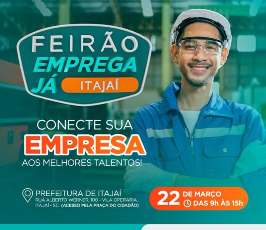 1º Feirão de Empregos de Itajaí acontece em março com oportunidades para diversas áreas