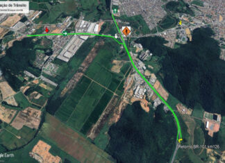 Obras no trevo: mudanças no tráfego da Contorno Sul com a BR-101