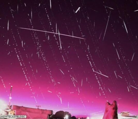 Céu de SC é iluminado por espetáculo de 800 meteoros