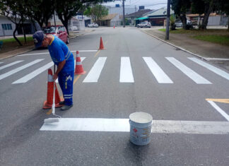 Codetran concluiu mais de 1,6 mil ordens de serviço em sinalização viária em Itajaí ao longo de 2025