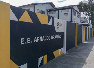 Pintura dos muros das escolas marcou início das manutenções da Educação em Itajaí em 2026