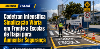 Codetran Intensifica Sinalização Viária em Frente a Escolas de Itajaí para Aumentar Segurança