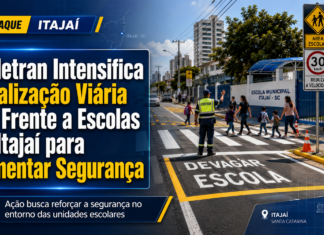 Codetran Intensifica Sinalização Viária em Frente a Escolas de Itajaí para Aumentar Segurança
