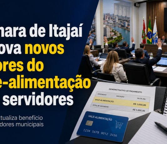 Câmara de Itajaí aprova novos valores do vale-alimentação dos servidores