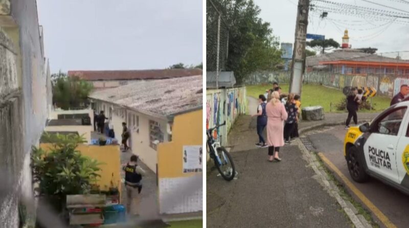 Invasão em creche em Curitiba mobiliza helicóptero e equipe de elite da PM para negociar com homem