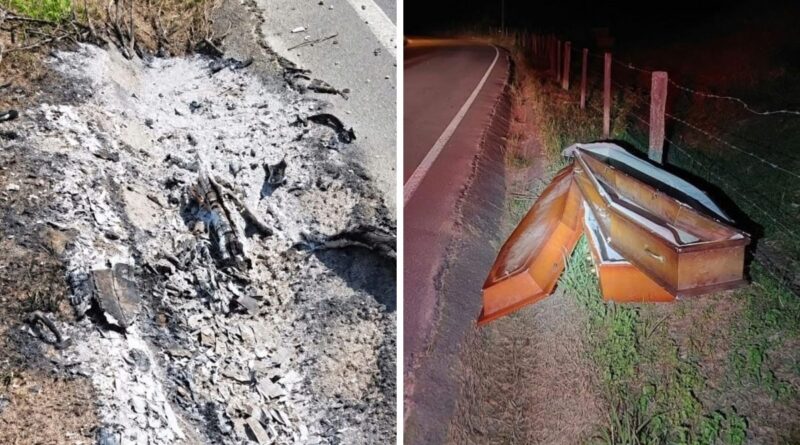Mistério em rodovia com caixões abandonados tem reviravolta e levanta suspeitas de rituais religiosos e descarte irregular