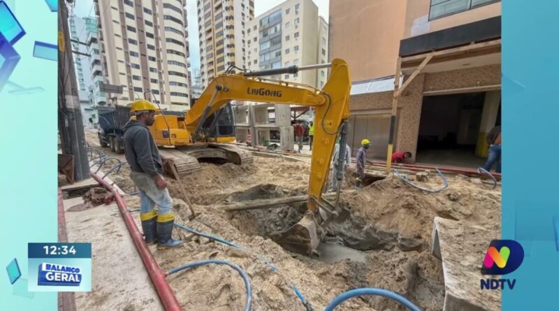 Obras de macrodrenagem bloqueiam trecho da Avenida Brasil em BC
