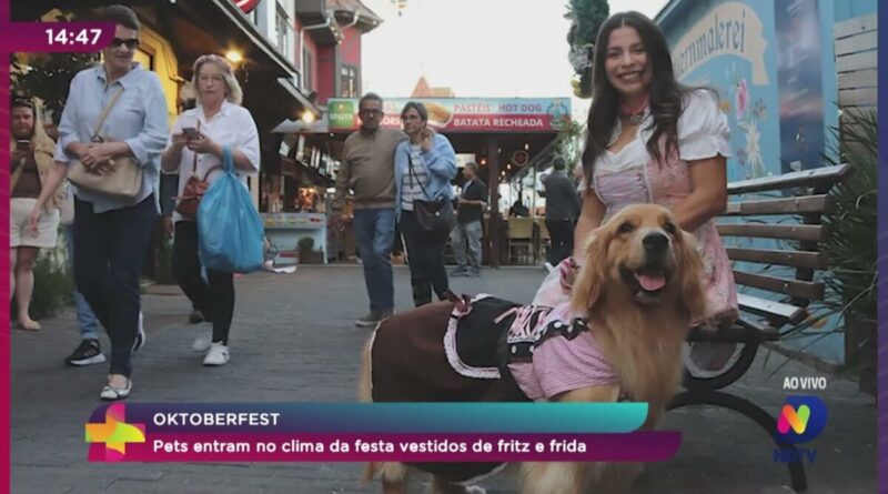 Oktoberfest: Pets entram no clima da festa vestidos de fritz e frida